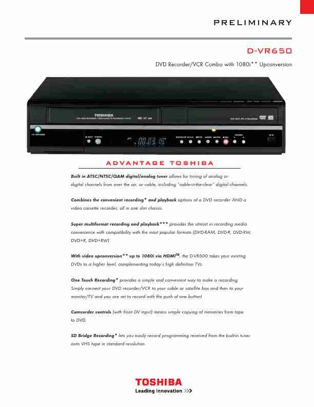 Toshiba DVD VCR Combo D-VR650-page_pdf